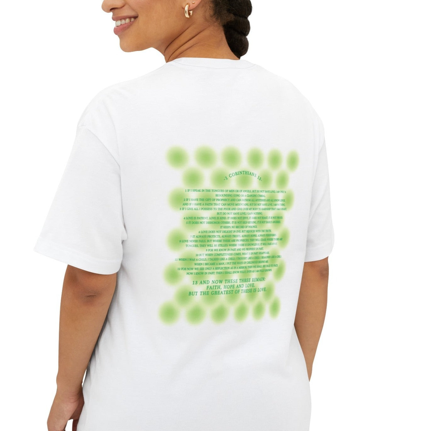 GREATEST OF THESE IS LOVE Unisex Oversized Boxy Tee